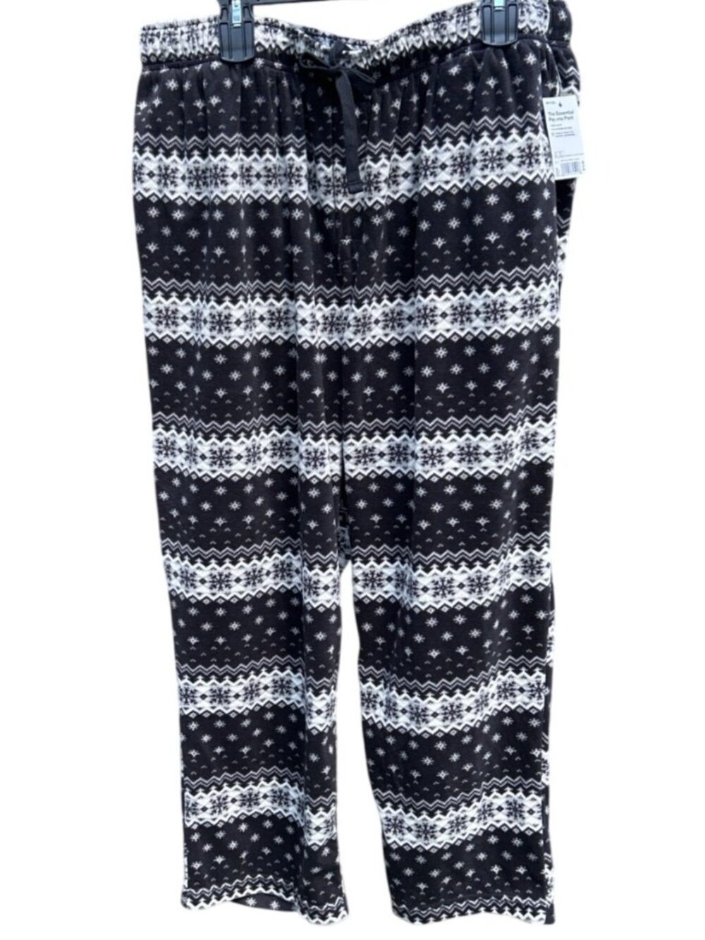 Sonoma Mens 2XB Big & Tall Microfleece Pajama Pants Black & White Pattern